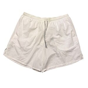 Nike Dri-FIT Running Shorts Men XXL White Standard Fit Drawstring Zip Pocket NWT
